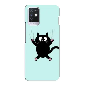Силиконовый чехол с котиком для Infinix Note 10 (Падающий кот)