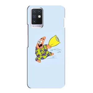Чехлы с Патриком на Infinix Note 10 (Патрик с подушкой)