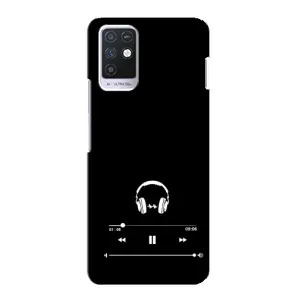 Чохол з картинками на чорному фоні для Infinix Note 10 (Плеєр)