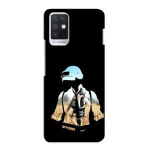 Силиконовый чехол с картинкой "Герой Pubg" на Infinix Note 10 (Пубг мен)