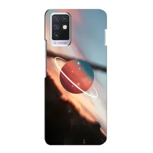 Чехол (ТПУ) с планетами на Infinix Note 10 (Сатурн)