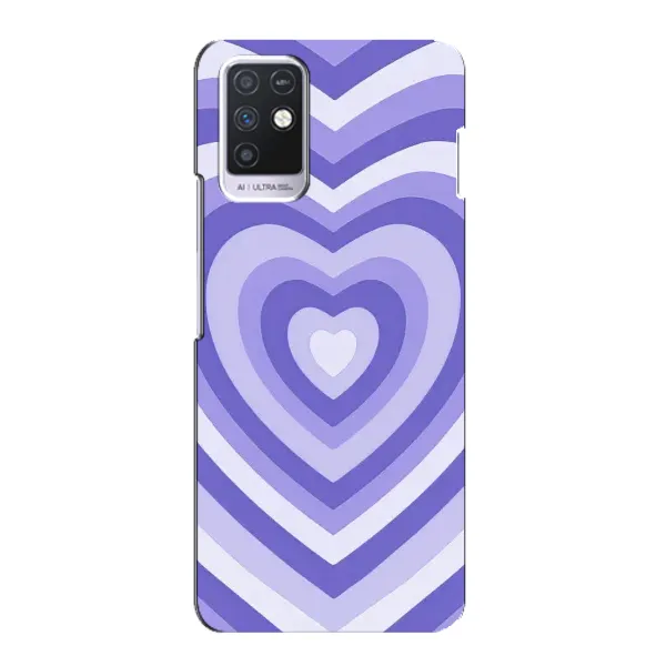 Чехол с рисунком «Сердце фиолет» для Infinix Note 10 Чехол с рисунком «Сердце фиолет» для Infinix Note 10