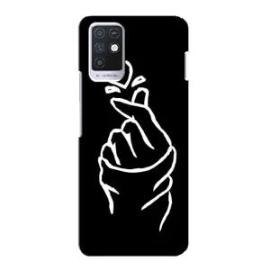 Чохол (Знак сердечка) для Infinix Note 10 (Сердечко на чорному)