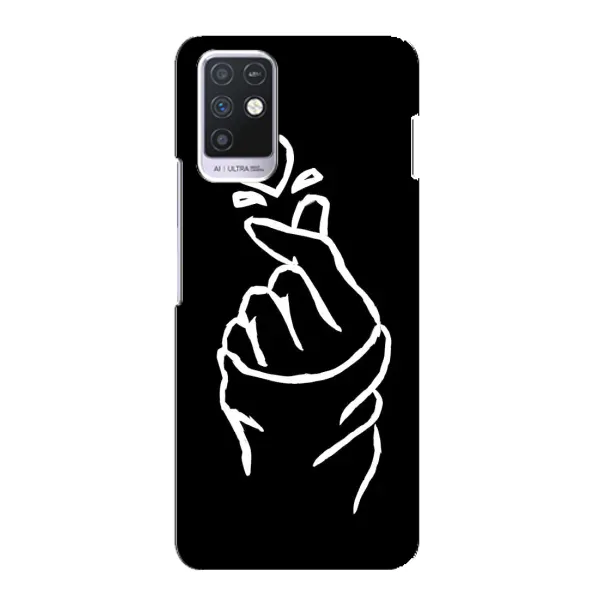 Чехол с рисунком «Сердце на черном» для Infinix Note 10 Чехол с рисунком «Сердце на черном» для Infinix Note 10