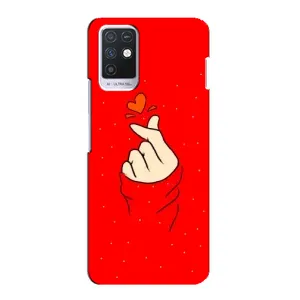 Чохол (Знак сердечка) для Infinix Note 10 (Сердечко на червоному)