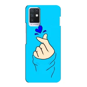 Чохол (Знак сердечка) для Infinix Note 10 (Сердечко на синоьому)