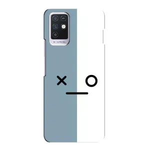 Силиконовые Чехлы (смешные стикеры) для Infinix Note 10 (Серо-белый)