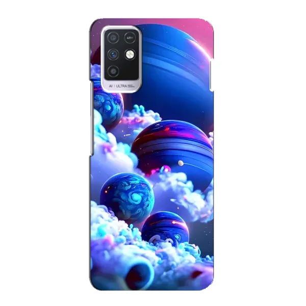 Чехол с рисунком «Синие планеты» для Infinix Note 10 Чехол с рисунком «Синие планеты» для Infinix Note 10