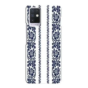 Силиконовый Чехол на Infinix Note 10 с картинкой Вышиванки (Синяя вышиванка)