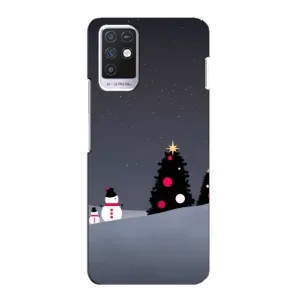 Чехлы на Новый Год Infinix Note 10 (Снеговички)