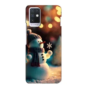 Чехлы на Новый Год Infinix Note 10 (Снеговик праздничный)