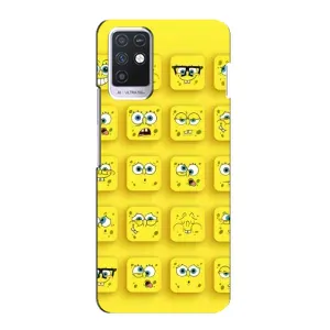 Силиконовый чехол Спанч Боб на Инфиникс Нот 10 (Спанч-БОБ)