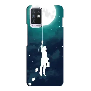 Чехол (ТПУ) с планетами на Infinix Note 10 (To The moon)