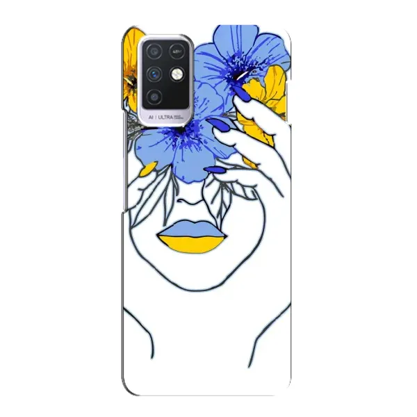 Чехол с рисунком «Украинка на всю голову» для Infinix Note 10 Чехол с рисунком «Украинка на всю голову» для Infinix Note 10