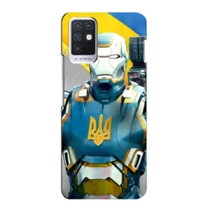 Силиконовый Чехол на Infinix Note 10 (Я-Украина) (Украинский робокоп)