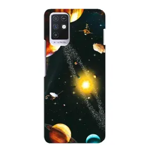 Чехол (ТПУ) с планетами на Infinix Note 10 (Вид с космоса)