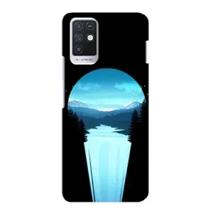 Летний Чехол на Infinix Note 10 (Синий Водопад)
