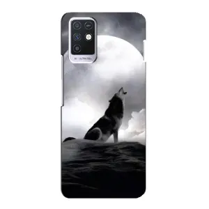 Чехол с Волком на Infinix Note 10 (Волк и луна)