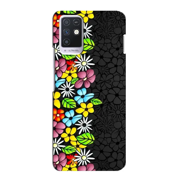 Чехол с рисунком «Яркие цветы» для Infinix Note 10