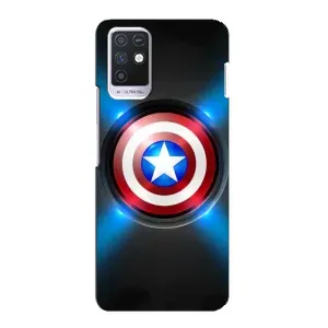 Чехол с Щитом Капитана Америки на Infinix Note 10 (Яркий Щит Капитана)