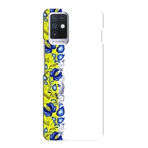 Силиконовый Чехол на Infinix Note 10 с картинкой Вышиванки (Желто-синяя вышиванка)