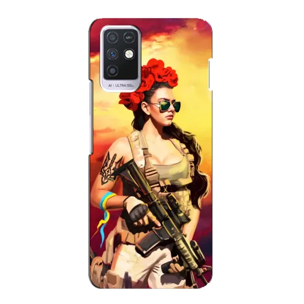 Чехол с рисунком «Женщина солдат» для Infinix Note 10 Чехол с рисунком «Женщина солдат» для Infinix Note 10