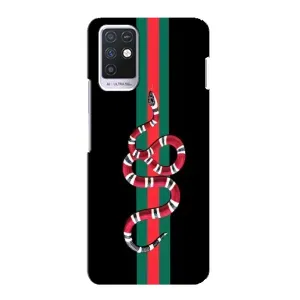 Чехлы Бренд GUCCI для Infinix Note 10 (Змей Гуччи)