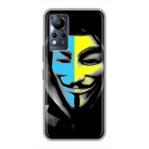 Чехол с Украинской символикой на Инфиникс Нот 11 Про (Анонимус патриот)