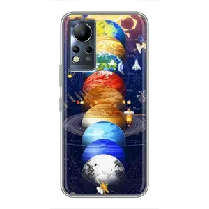 Чохол (ТПУ) з планетами на Infinix Note 11 Pro (Арт планети)