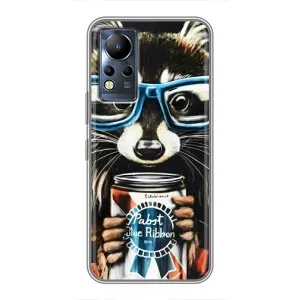 Силиконовый Чехол с Енотами на Infinix Note 11 Pro (Енот в очках)