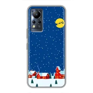 Силиконовый бампер на рождество для Infinix Note 11 Pro (Город в снегу)