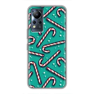 Силиконовый бампер на рождество для Infinix Note 11 Pro (Леденцы)