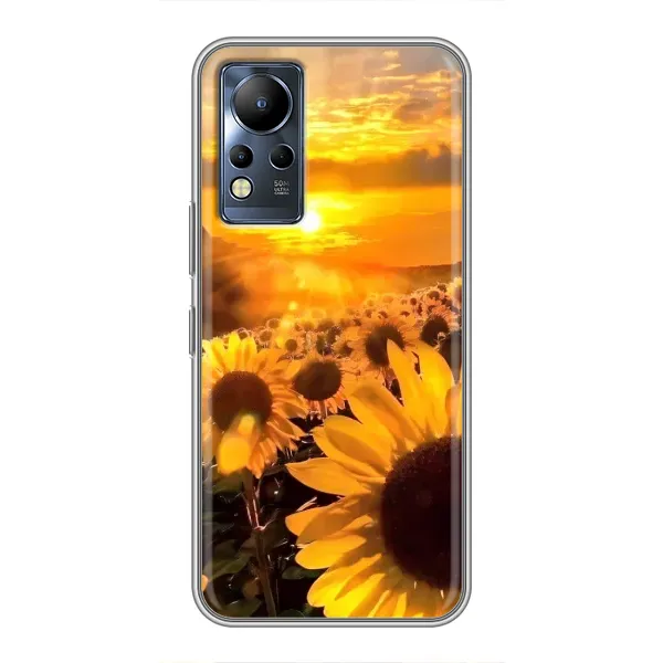 Чехол с рисунком «поле подсолнухов» для Infinix Note 11 Pro