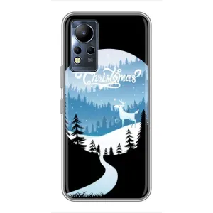 Силиконовый бампер на рождество для Infinix Note 11 Pro (Рождественский Олень)