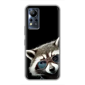 Силиконовый Чехол с Енотами на Infinix Note 11 Pro (Стильный Енот)