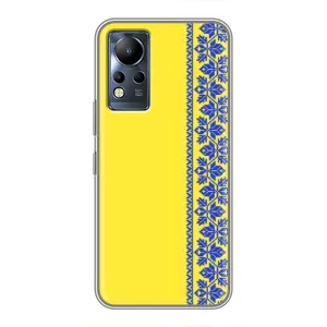 Силиконовый Чехол на Infinix Note 11 Pro (Вышиванка на желтом)