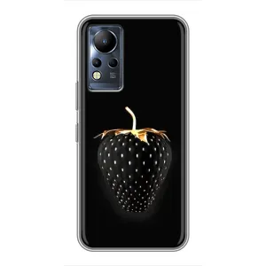Чехол с изображением  вкусной еды для Infinix Note 11 (Чёрная клубника)