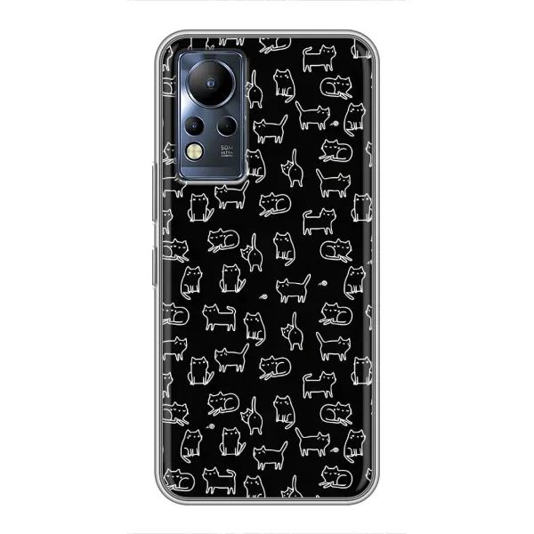 Чехол с рисунком «Котики на черном» для Infinix Note 11 Чехол с рисунком «Котики на черном» для Infinix Note 11