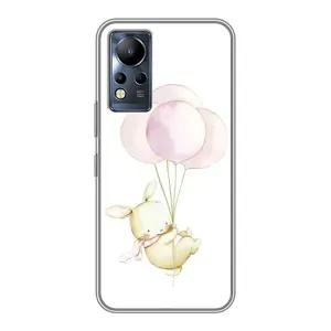 Силіконовий бампер з картинкою звірів для Infinix Note 11 (Кролик та кульки)