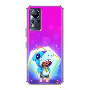 Чехол Бравл Старс для Infinix Note 11 (Леон в костюме Акулы)