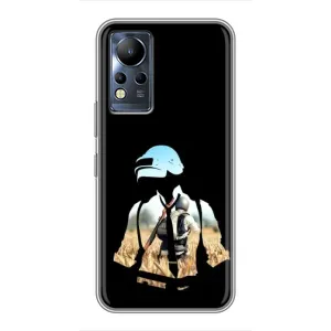 Силиконовый чехол с картинкой "Герой Pubg" на Infinix Note 11 (Пубг мен)