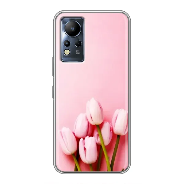 Чехол с рисунком «Розовые тюльпаны» для Infinix Note 11