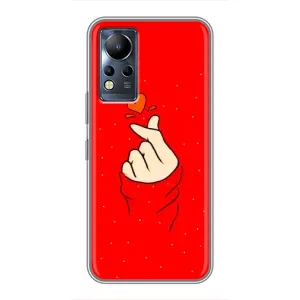 Чехлы (Знак сердечка) на Infinix Note 11 (Сердце на красном)