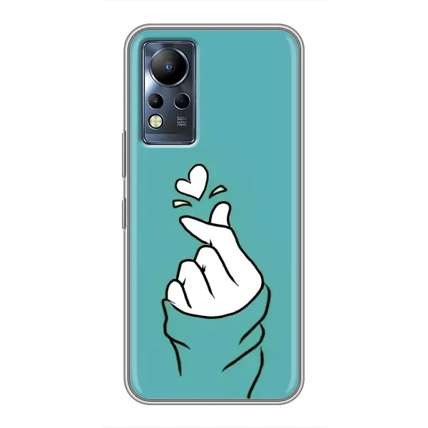 Чехол с рисунком «Сердечко на бирюзовом» для Infinix Note 11 Чехол с рисунком «Сердечко на бирюзовом» для Infinix Note 11