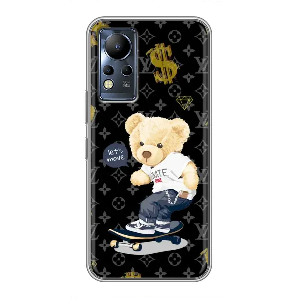Чехол с рисунком «Скейтер Тедди» для Infinix Note 11 Чехол с рисунком «Скейтер Тедди» для Infinix Note 11