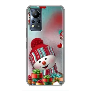 Чехлы на Новый Год Infinix Note 11 (Снеговик в шапке)