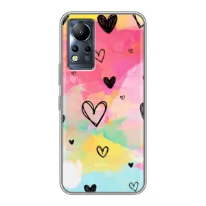 Чехлы с тематикой "Маленькие Сердечки" на Infinix Note 11 (Яркие сердечки)