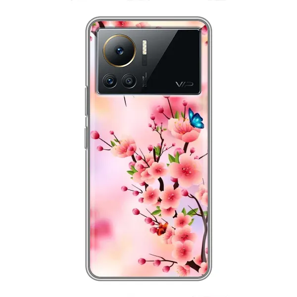 Чехол с рисунком «Бабочки на сакуре» для Infinix Note 12 2023 Чехол с рисунком «Бабочки на сакуре» для Infinix Note 12 2023