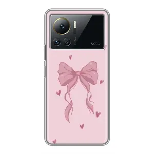 Чехол банты для Infinix Note 12 2023 (Бант на розовом)