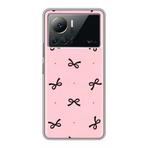 Чехол банты для Infinix Note 12 2023 (Черные бантики)